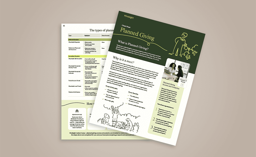 Planned Giving cheat sheet