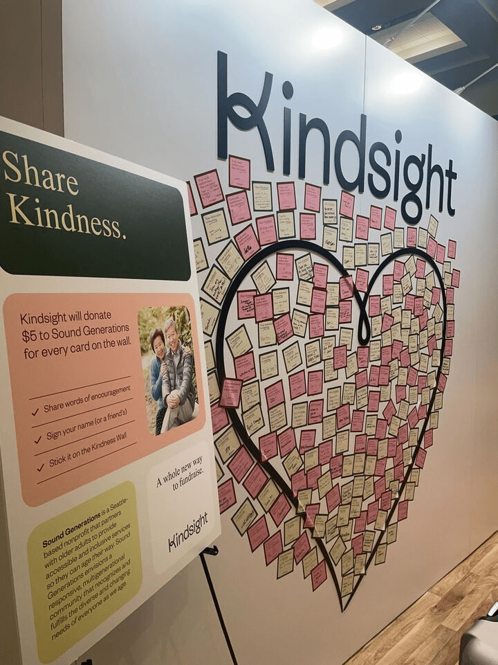 Kindness wall at a recent Kindsight event