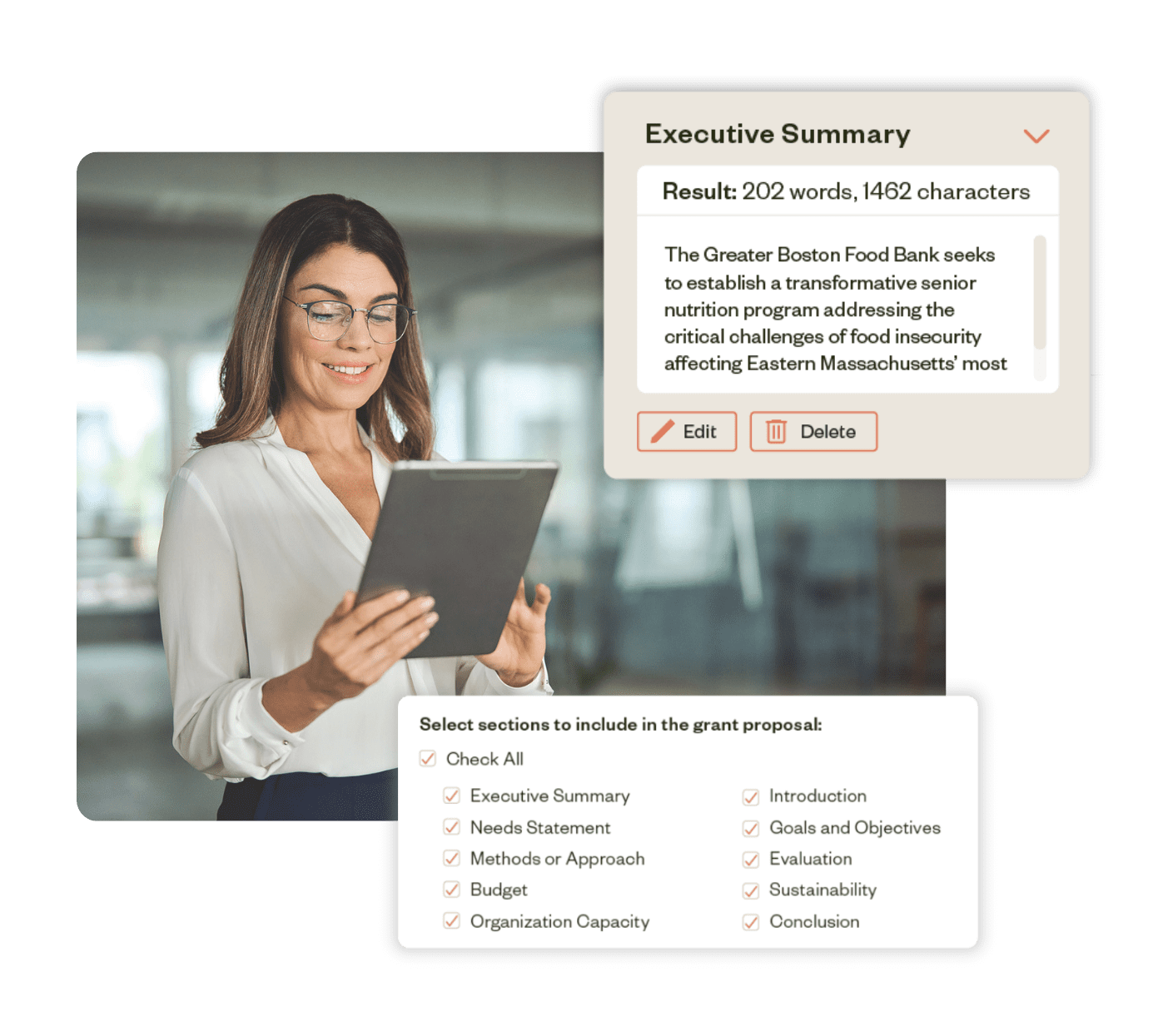 Overview of Kindsight's Grant Writer feature