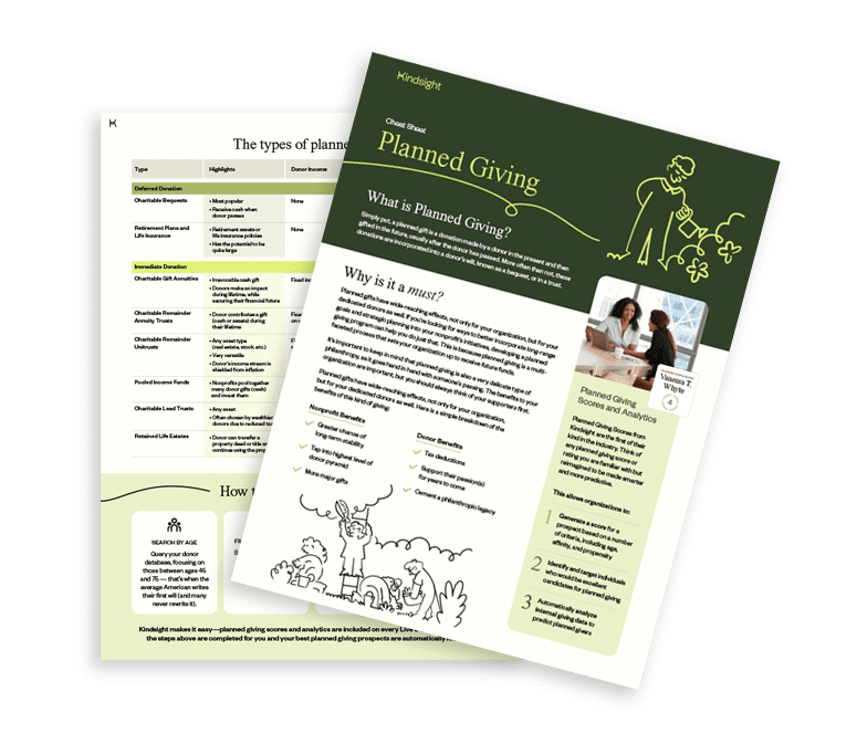 Planned Giving Cheat Sheet