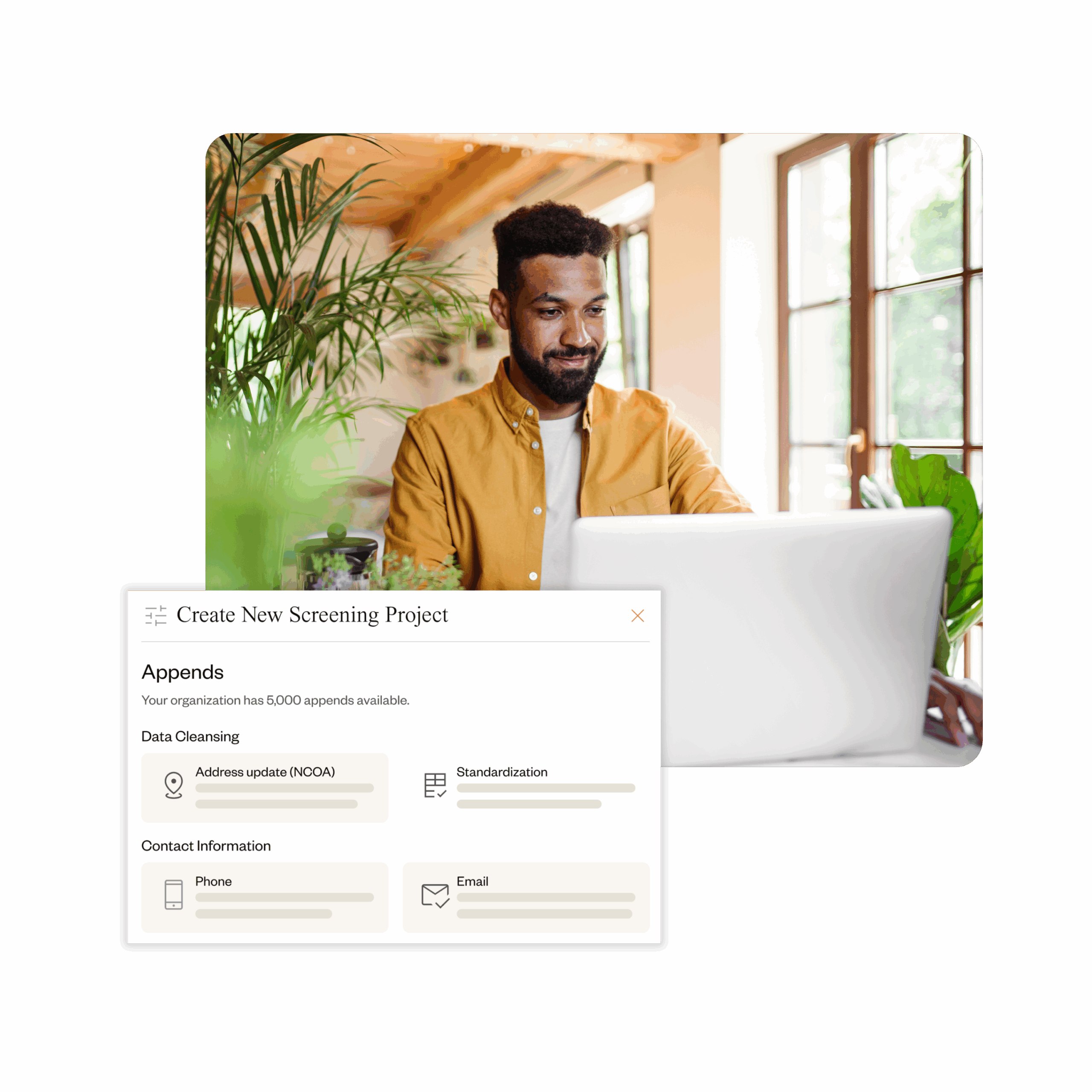 iWave Appends website header