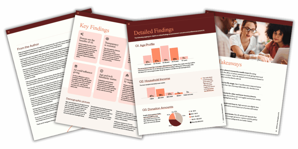 Donor perceptions in AI learnings