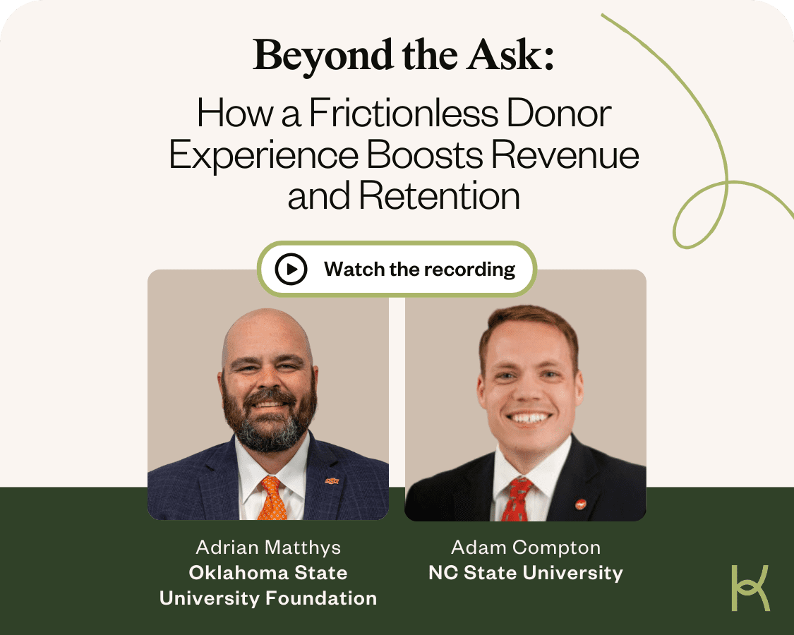 Beyond the Ask How a Frictionless Donor Experience Boosts Revenue and Retention webinar