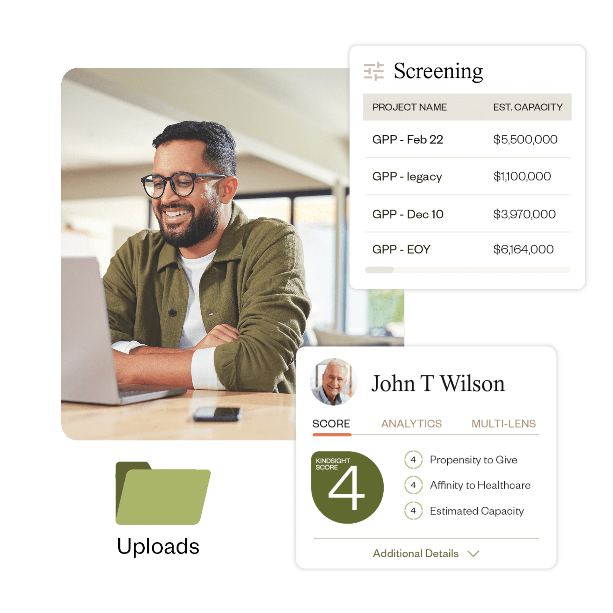 Fundraiser with product shots of iWave's grateful patient solution